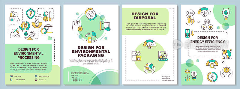 Design for environment safety green brochure template